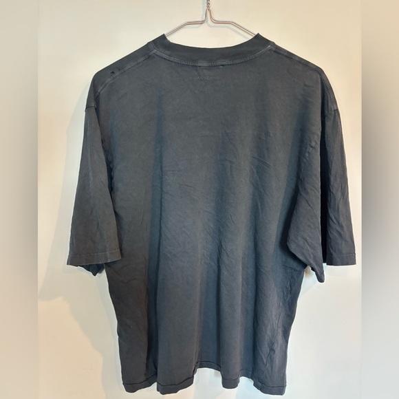 Anine Bing Charcoal Tee with White Graphic - Picture 4 of 6
